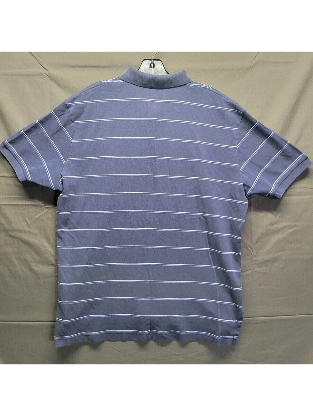 Men's Navy Blue White Striped Polo by Ralph Lauren Light Blue Pony Sz XL